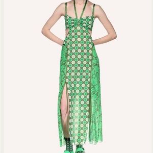 Anna Sui Bird of Paradise Halter Dress